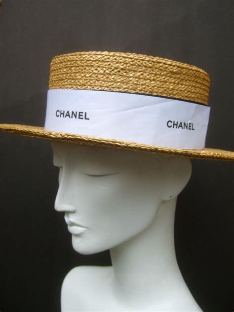 chanel raffia hat|chanel headwear.